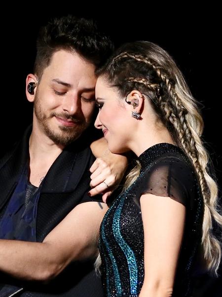 Sandy e Junior durante o show em São Paulo - Manuela Scarpa/Brazil News