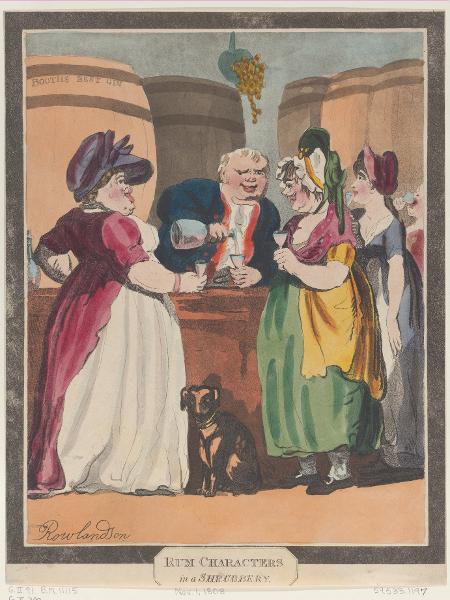 Mulheres provam gim em taberna britânica - Heritage Images via Getty Images - Heritage Images via Getty Images