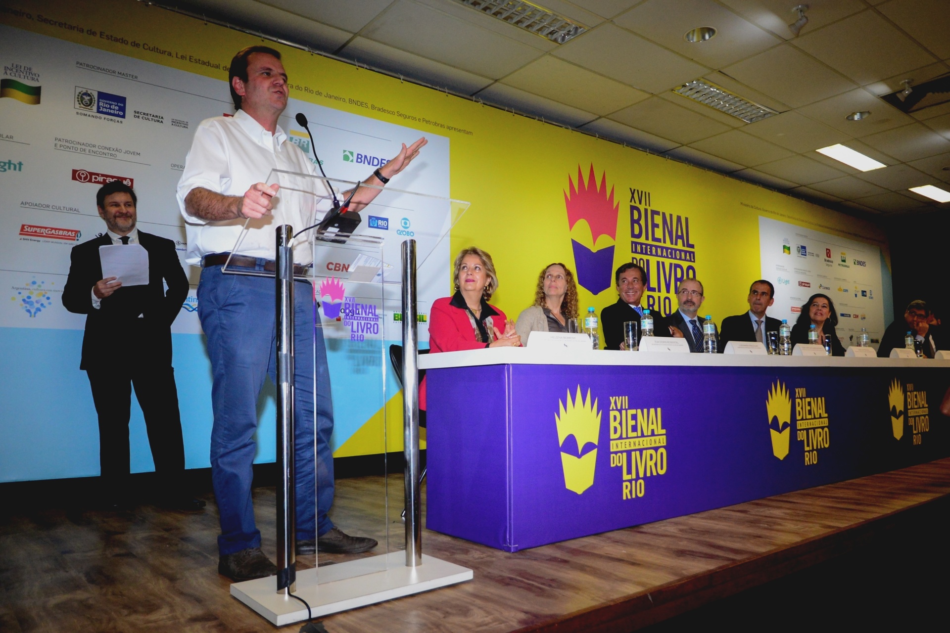 3.set.2015 - O prefeito do Rio Eduardo Paes abre a 17ª edição da Bienal Internacional do Livro - Estadão Conteúdo