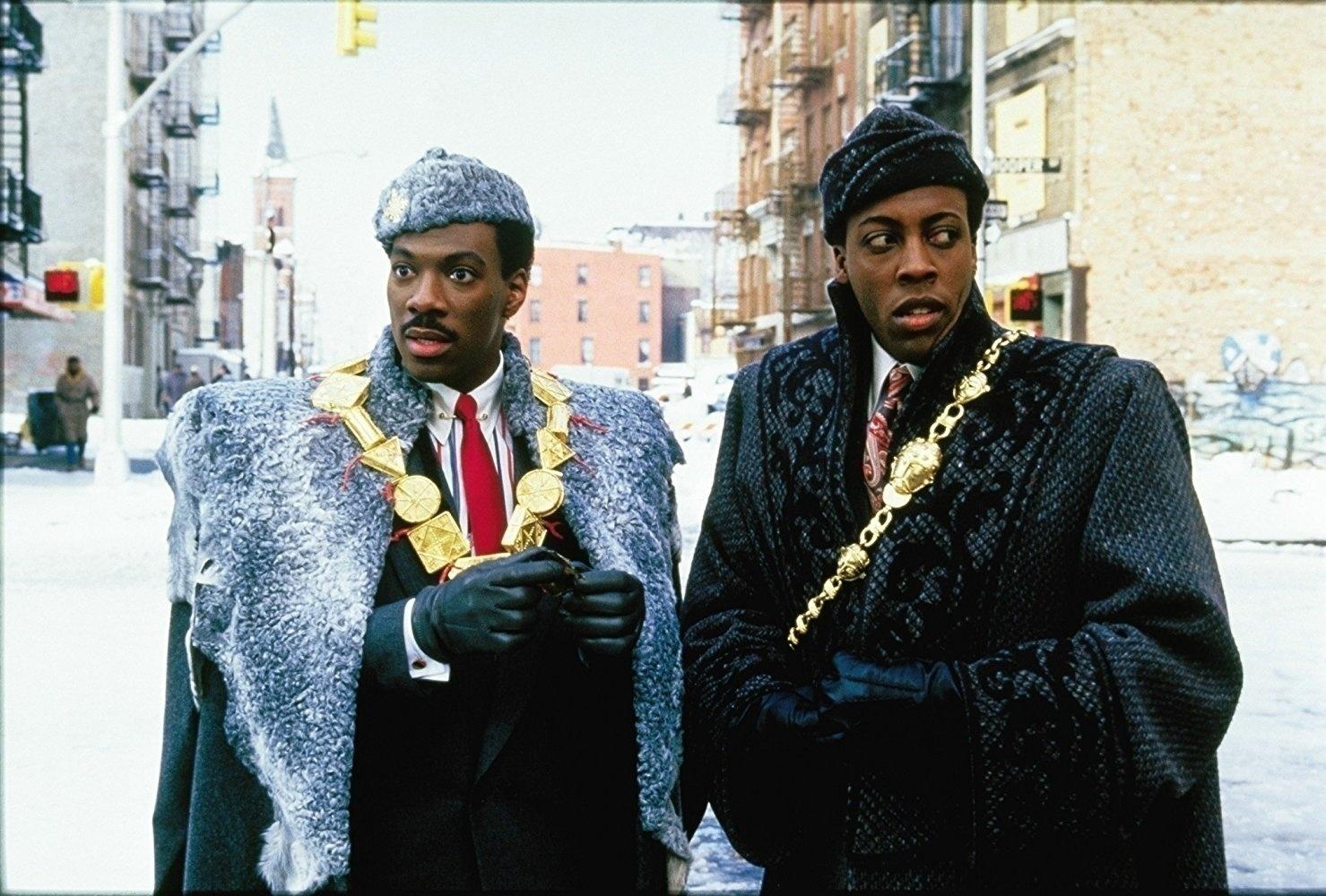 Eddie Murphy e Arsenio Hall em cena de "Um Príncipe em Nova York" (1988) - Divulgação