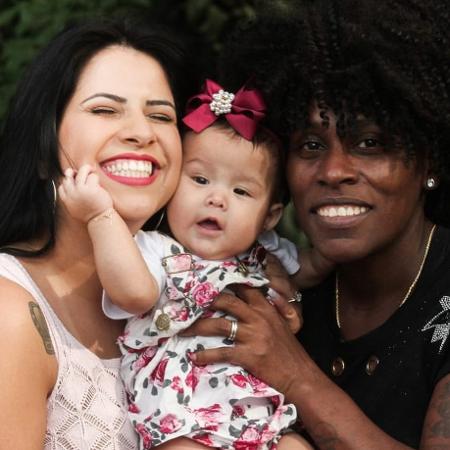 Neném, a esposa Thaís Baptista e a filha Valentina - Instagram/@thais_baptist