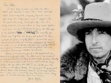 Cantar escrita à mão por Bob Dylan - RR Auction/Reprodução
