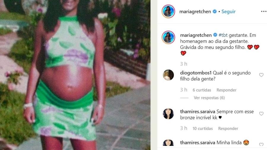 Gretchen posta foto de quando estava grávida  - Reprodução/Instagram