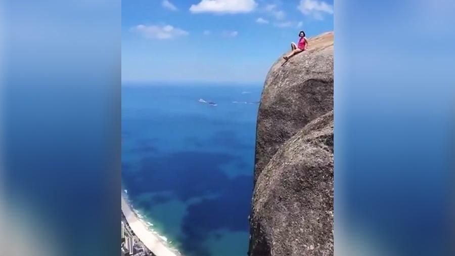 Vídeo de turista na Pedra da Gávea, no Rio de Janeiro, foi parar no Instagram @influencersinthewild - Reprodução/Intagram @influencersinthewild