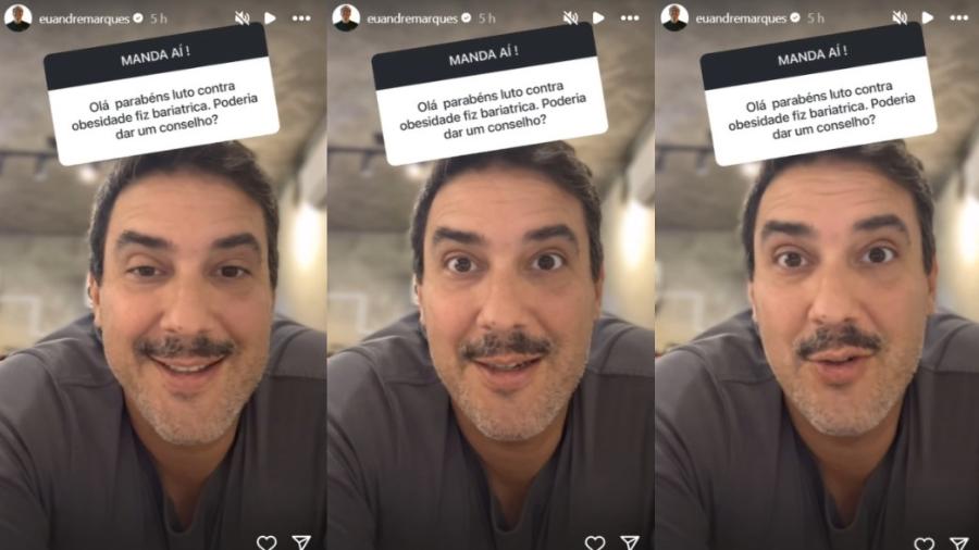 André Marques contou que voltou a ganhar peso 10 anos após realizar cirurgia bariátrica - Reprodução/Instagram