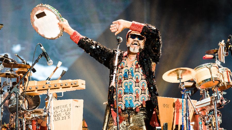 Carlinhos Brown, que se apresenta no Rock in Rio 2024 em 21 de setembro, no chamado Dia Brasil - Mauricio Santana/Getty Images