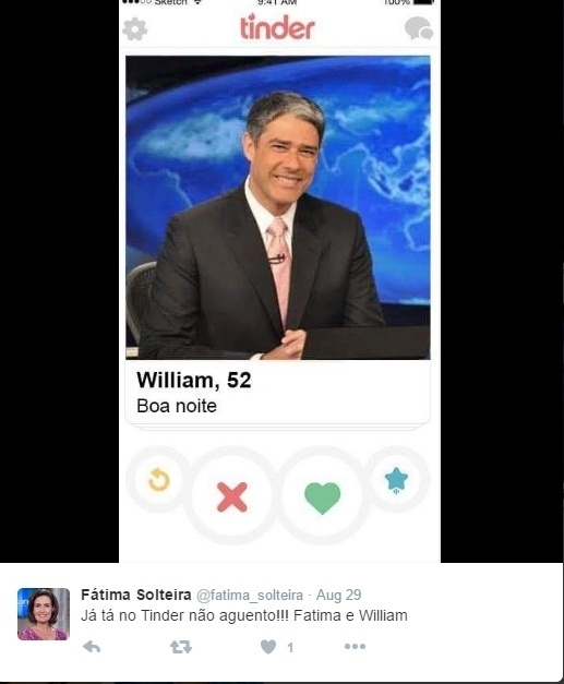 Reprodução/ Twitter fatima_solteira