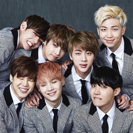 O grupo sul-coreano BTS formado por Jin, Suga, J-Hope, Rap Monster, Jimin, V e Jungkook - Divulgação - Divulgação