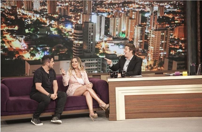 12.dez.2016 - Maria Cecília e Rodolfo participam do "Programa do Porchat" - Marcus Godoy /Record TV
