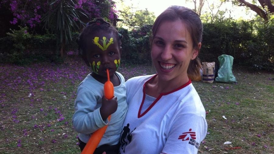 Bianca durante sua missão no Quênia - Acervo Pessoal