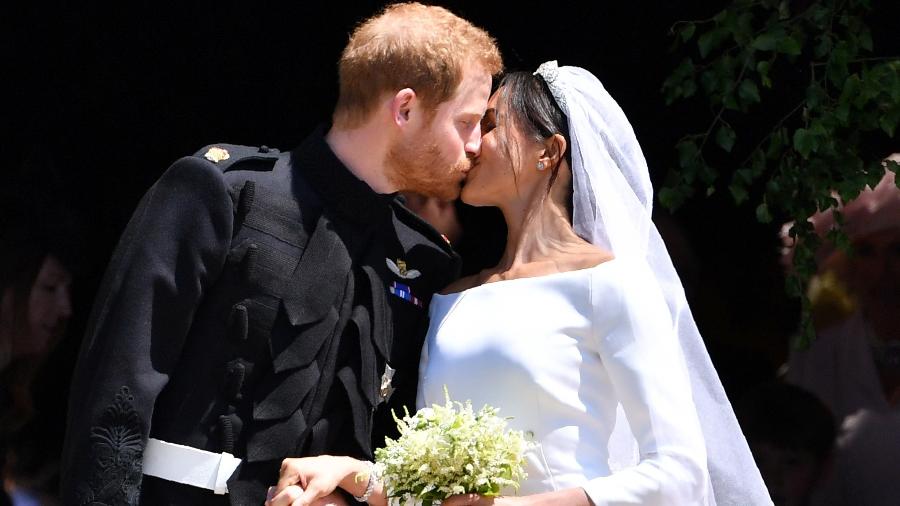 O beijo de Harry e Meghan Markle - Getty Images