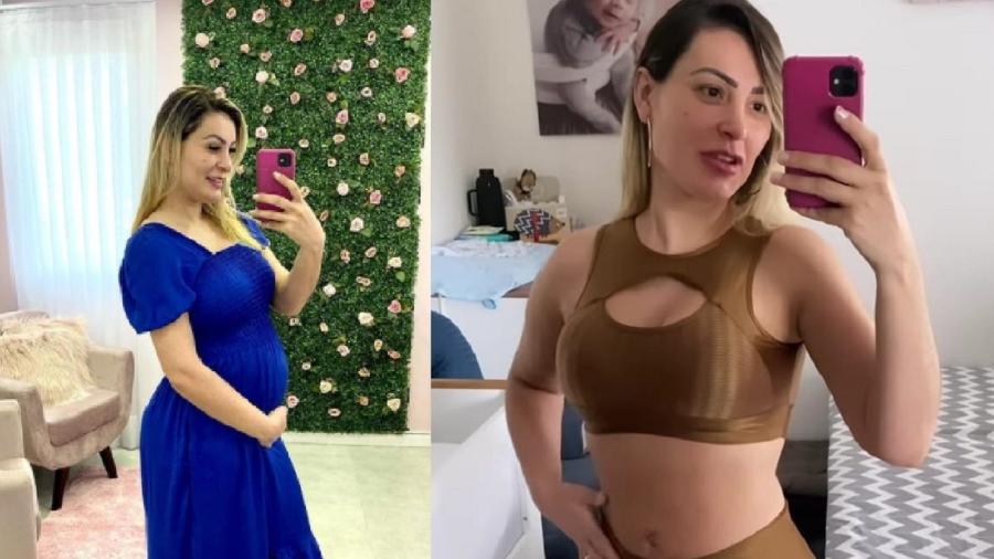 Andressa Urach mostrou nas redes sociais o corpo após dar à luz o filho - Reprodução/Instagram