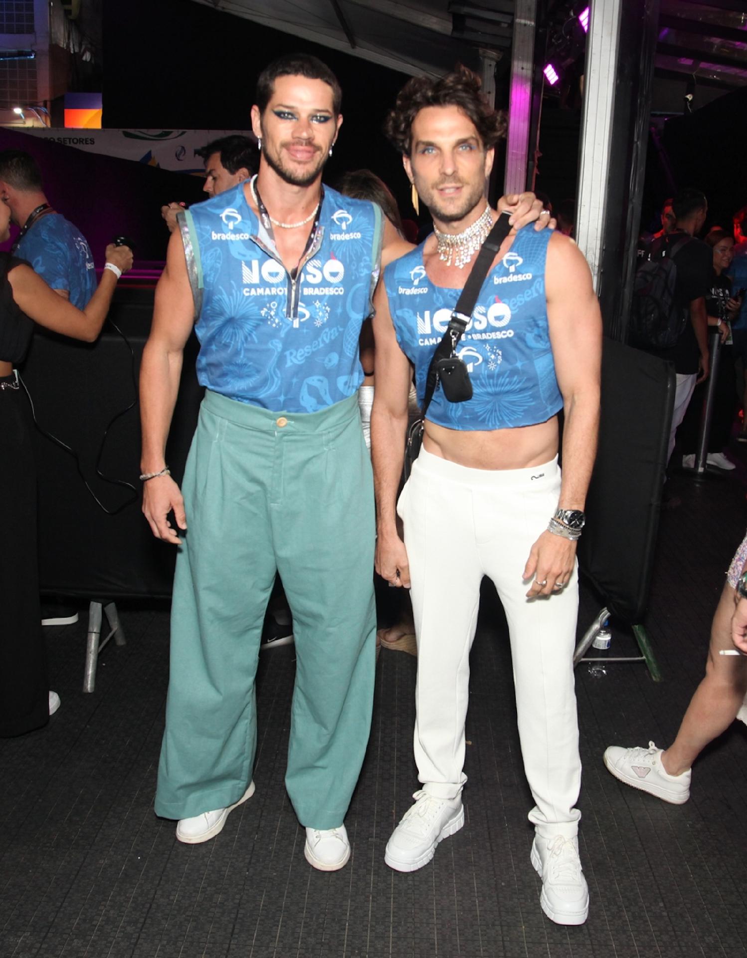 José Loreto e Igor Rickli no segundo dia de desfiles da Sapucaí - Adão/AgNews