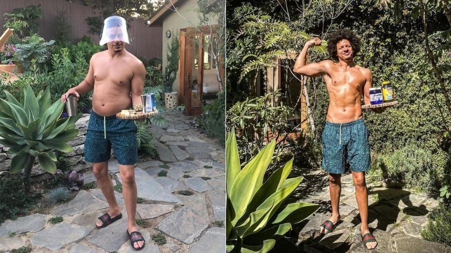 O comediante Eric André disse que passou a ter 9% de gordura corporal - Reprodução/Instagram