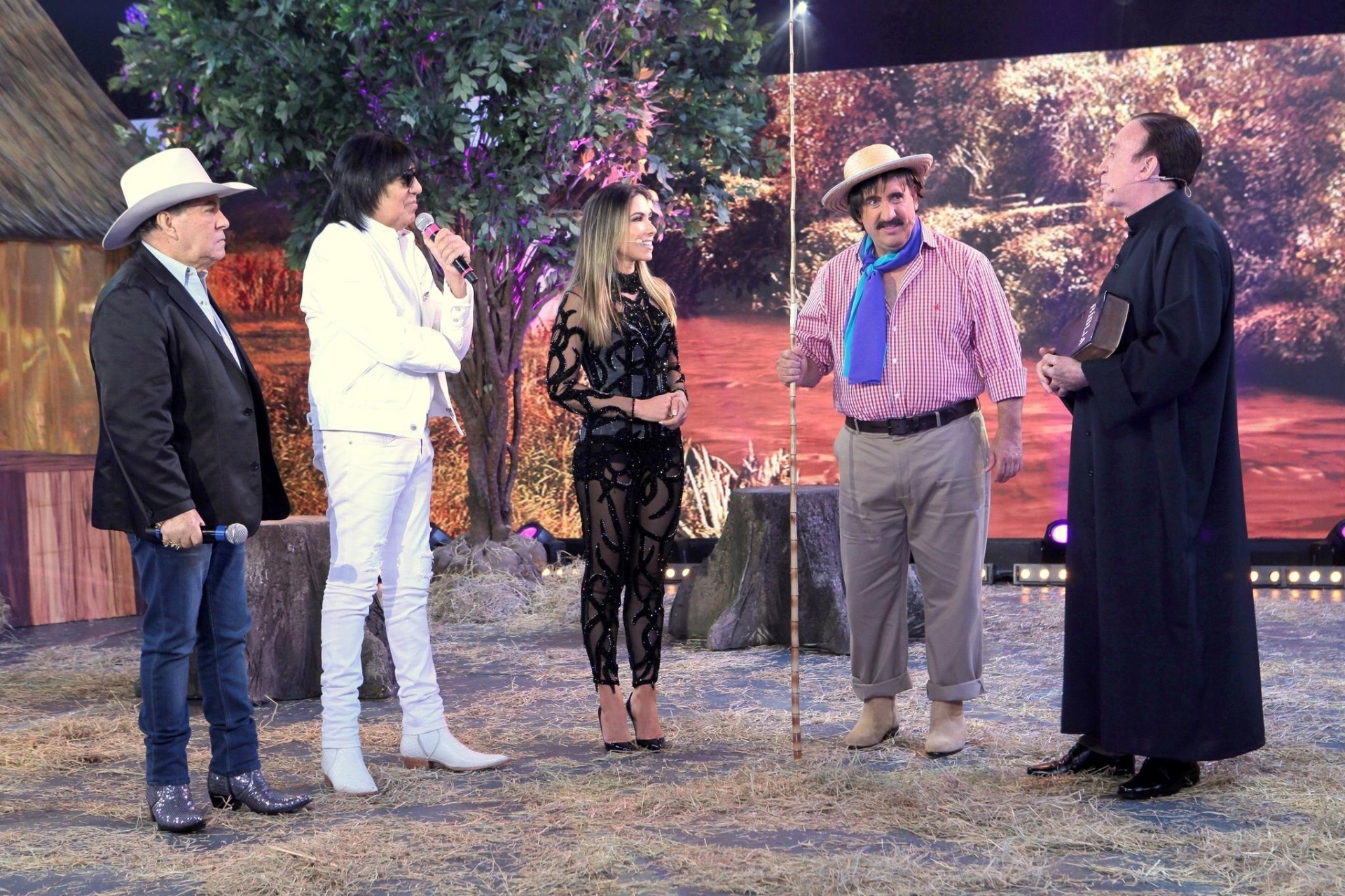 Ratinho se veste de Mazzaropi e é homenageado no "Máquina da Fama", no SBT - Lourival Ribeiro/SBT