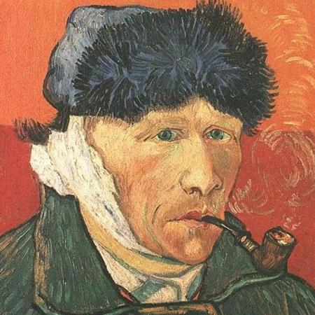 Em um de seus auto-retratos, Vincent Van Gogh aparece com a orelha cortada - Divulgação