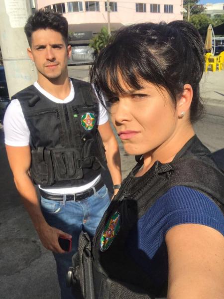 Samara Felippo e Igor Cosso formam uma dupla de policiais em ?Apocalipse? - Divulgação / TV Canal 1 - Divulgação / TV Canal 1