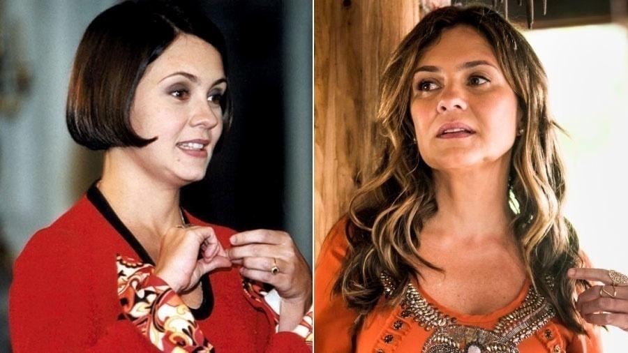 adriana esteves antes e depois - Reprodução/Divulgação/TV Globo