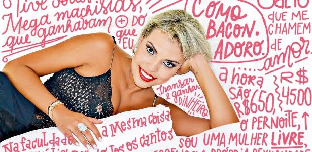 Divulgação/Arte UOL A ex- advogada e prostituta Cláudia de Marchi