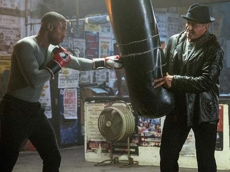 Sylvester Stallone e Michael B. Jordan em cena de "Creed II" (2018) - Divulgação