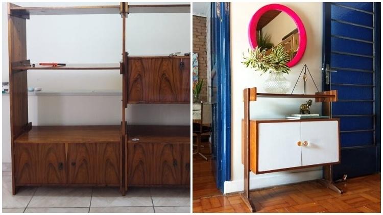 Estante - antes e depois - Érika Karpuk - Érika Karpuk