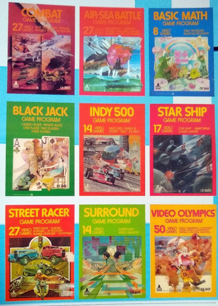 Os primeiros games do Atari VCS. - Reprodução/High Score! The illustrated history of electronic games - Reprodução/High Score! The illustrated history of electronic games