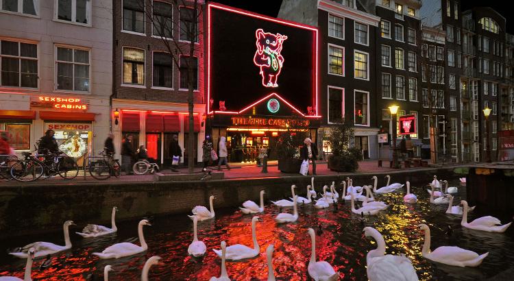 A frente do Casa Rosso, do distrito da Luz Vermelha, em Amsterdã - Divulgação - Divulgação