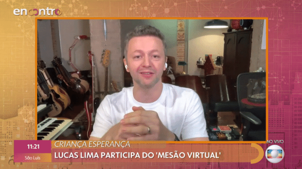 No "Encontro", Lucas Lima contou "segredo" de casamento com Sandy e spoilers da apresentação dos dois no Criança Esperança