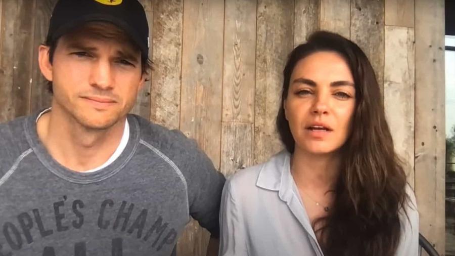 Mila Kunis e Ashton Kutcher pedem doações para ajudar ucranianos - Reprodução/YouTube.