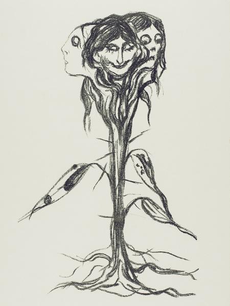 Vignette: Amaryllis (ca. 1908-1909) por Edvard Munch. Original do Instituto de Arte de Chicago
