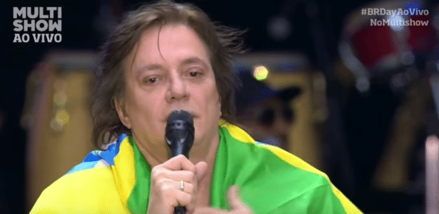 Fábio Jr. protesta contra "roubalheira" durante o "Brazilian Day" - Reprodução/Multishow
