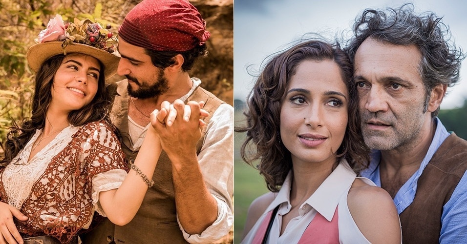 Primeira e segunda fases de "Velho Chico" - Reprodução/TV Globo