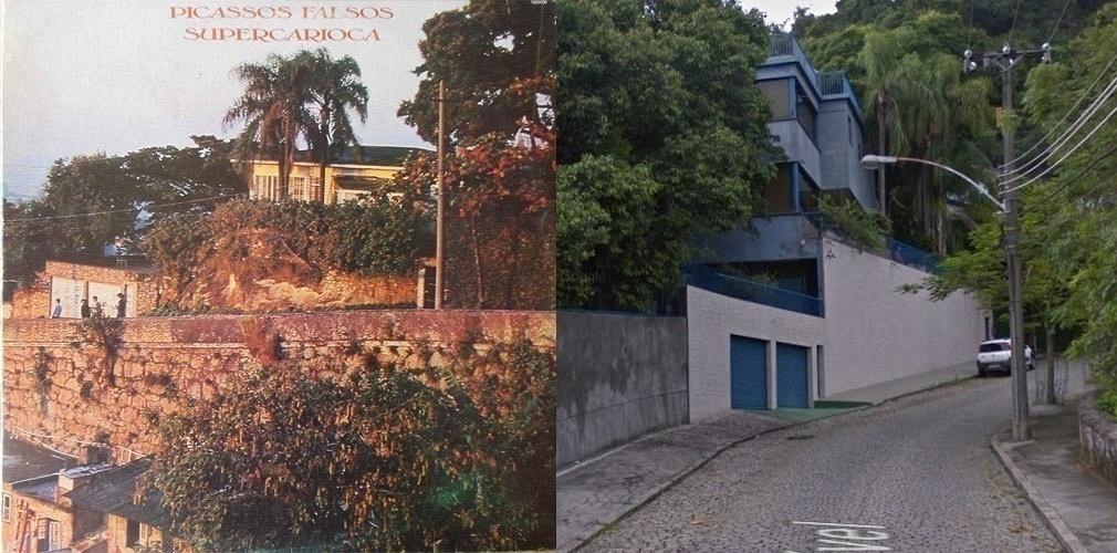 Antes e depois das capas de discos nacionais - Reprodução/Google Street View
