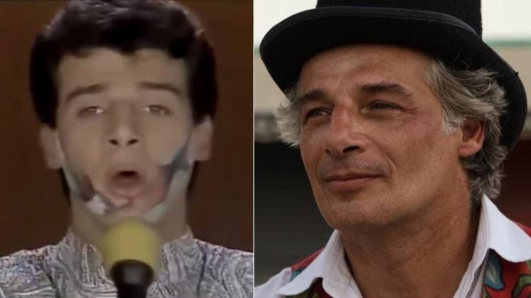 Carlos Cesare no "Qual É a Música" e atualmente - Montagem/Reprodução/SBT/Pedro Palma - Montagem/Reprodução/SBT/Pedro Palma