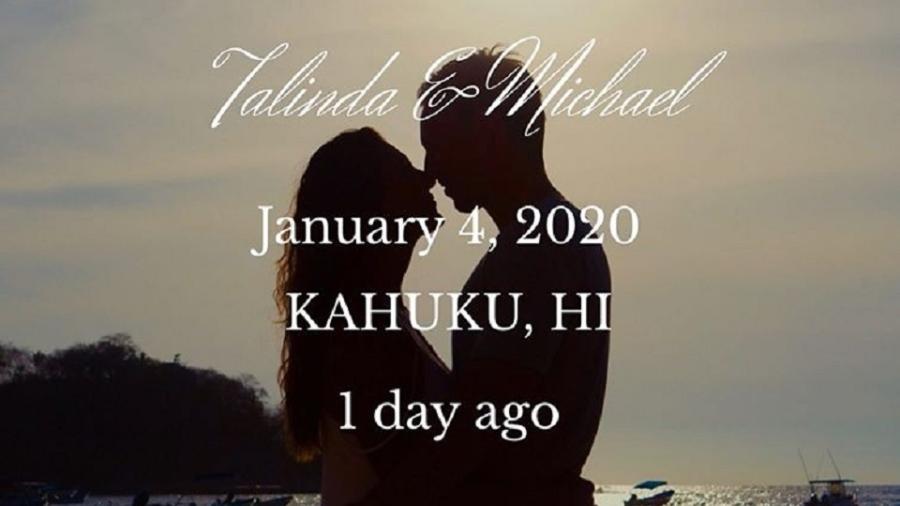 Talinda e Michael Fredman casaram no dia 4 de janeiro - Reprodução/Instagram