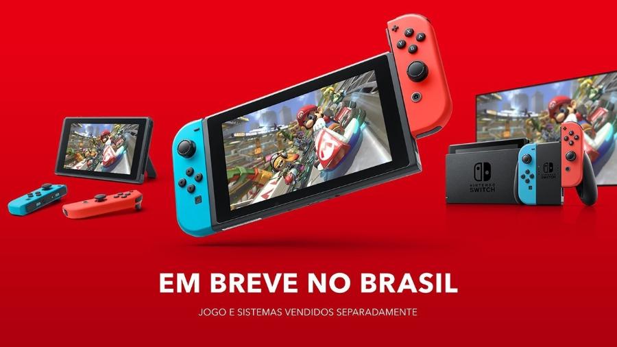 Anúncio do Nintendo Switch no Brasil foi feito nas redes sociais da empresa - Reprodução/Twitter