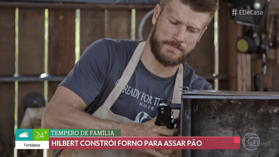 Rodrigo Hilbert constrói forno no "É de Casa" - Reprodução/Globoplay