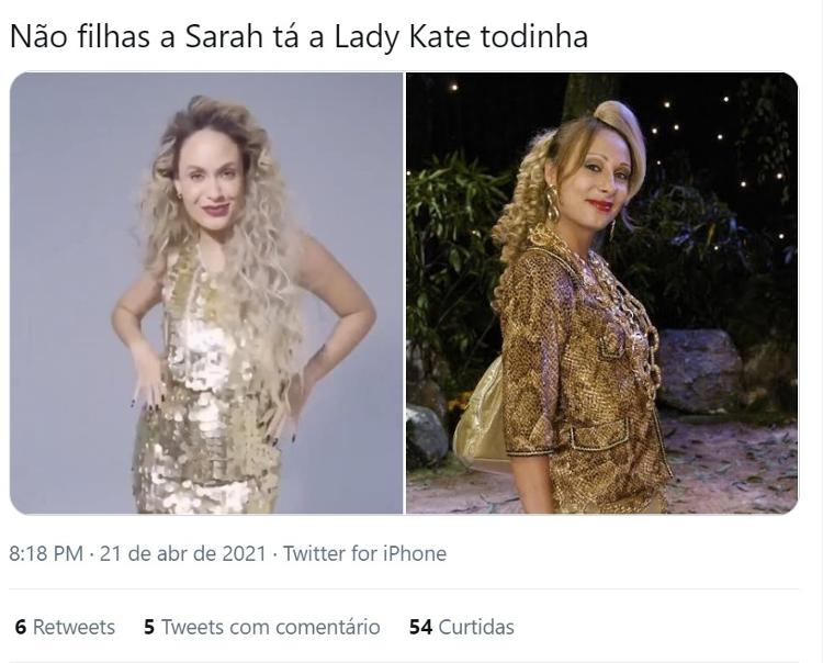 Sarah Andrade vira meme  - Reprodução/Twitter - Reprodução/Twitter