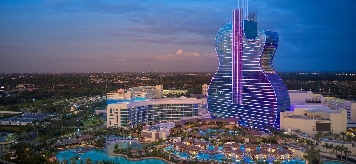 Seminole Hard Rock Hotel Hollywood, compelxo de entretenimento que abriga três hotéis  - Reprodução