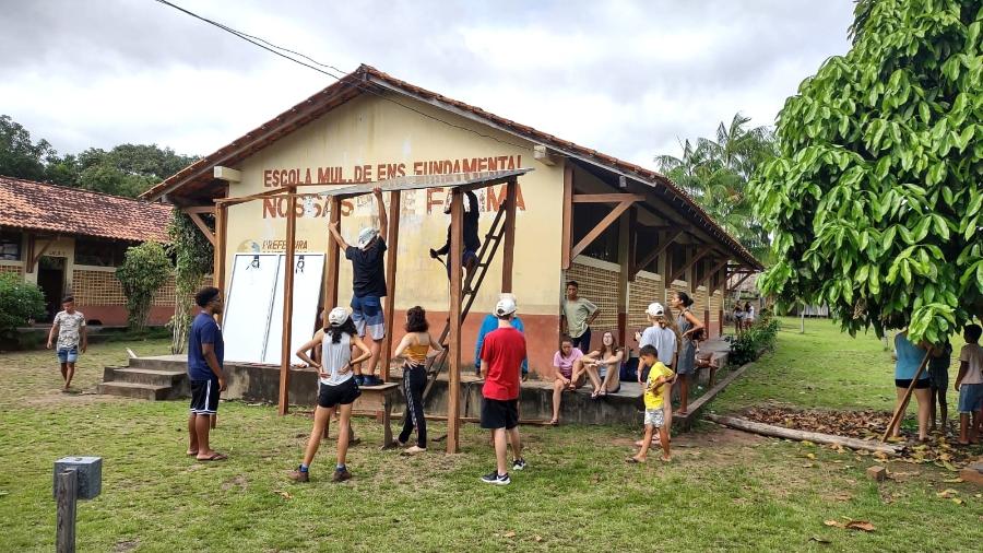 Painéis solares foram instalados na Escola Municipal Nossa Senhora de Fátima, da comunidade Anã (PA) - Divulgação