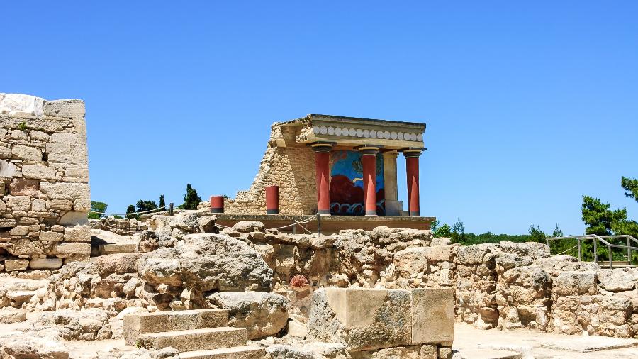 Palácio de Cnossos, em Creta, na Grécia - Pierdelune/Getty Images