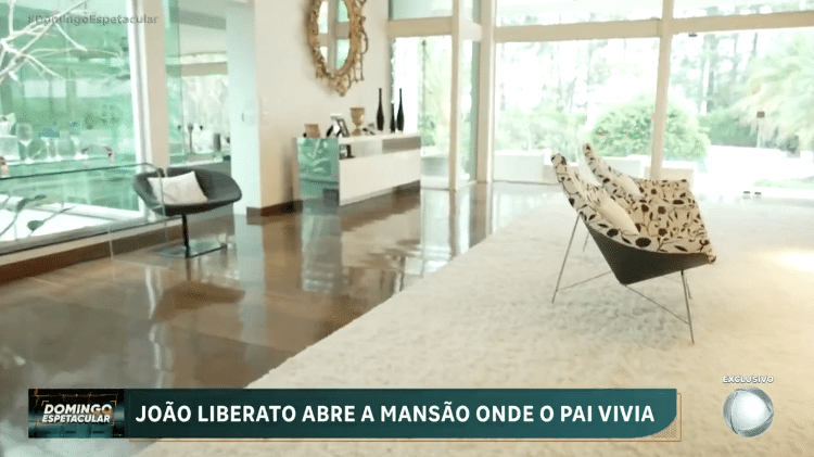 Domingo Espetacular mostra imagens da mansão de Gugu Liberato