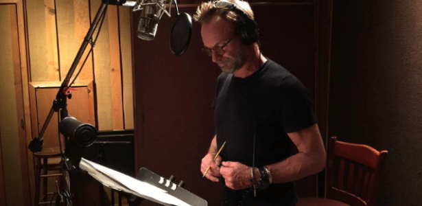 Sting nas gravações do álbum "57th & 9th" - Reprodução - Reprodução