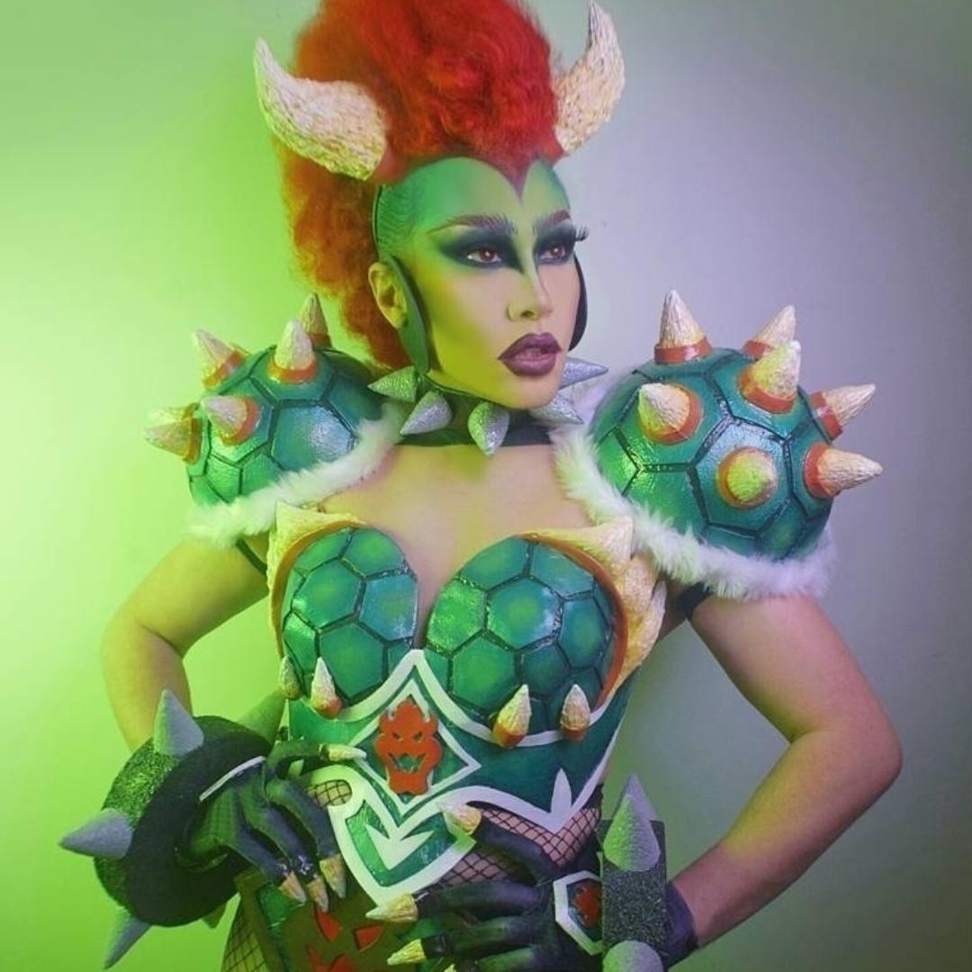 Phi Phi O'Hara como cosplay de Bowser, o vilão do Mario - Reprodução/Instagram