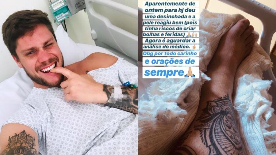 Breno Simões no hospital - Reprodução/Instagram