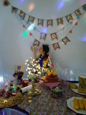 saia com suspensório para festa junina