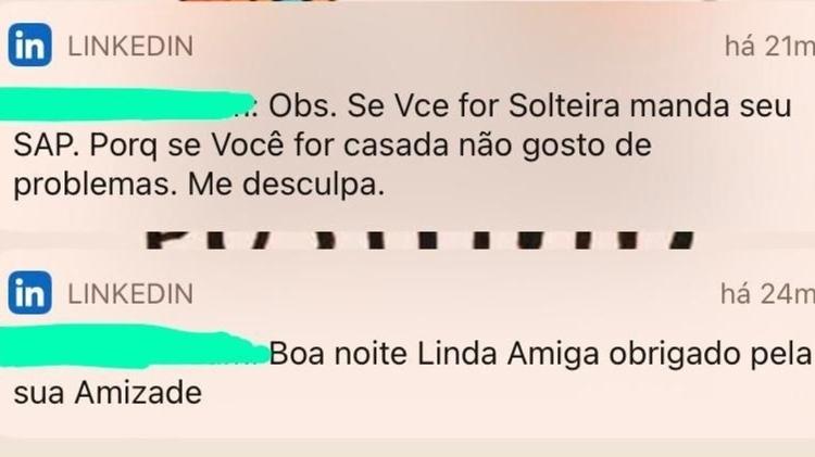 assedio linkedin - Arquivo pessoal - Arquivo pessoal
