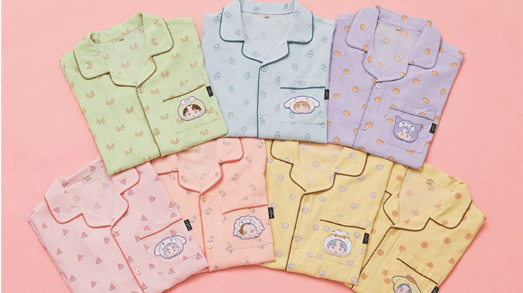 Pijamas da Sanrio representando os membros do NCT