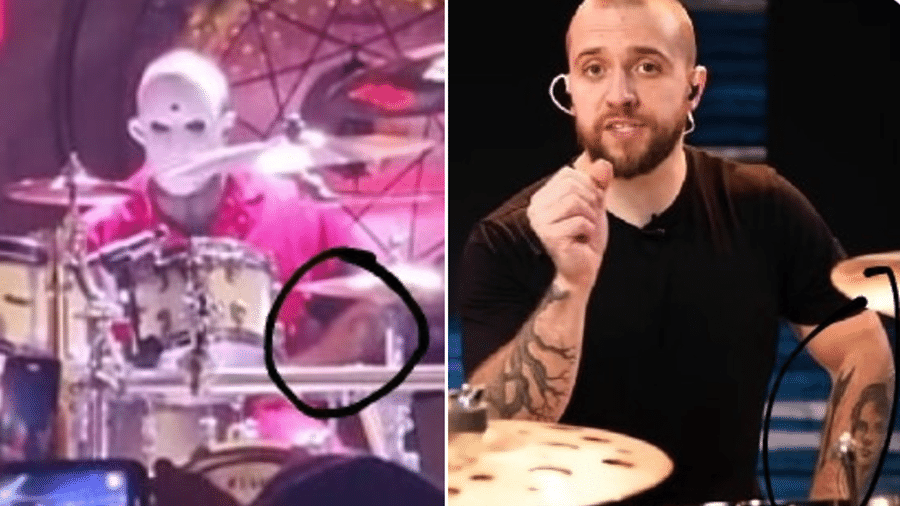O Slipknot não divulgou a identidade do novo baterista, mas os fãs brasileiros acreditam ter desvendado o mistério - Reprodução/X @VinnieVincentt