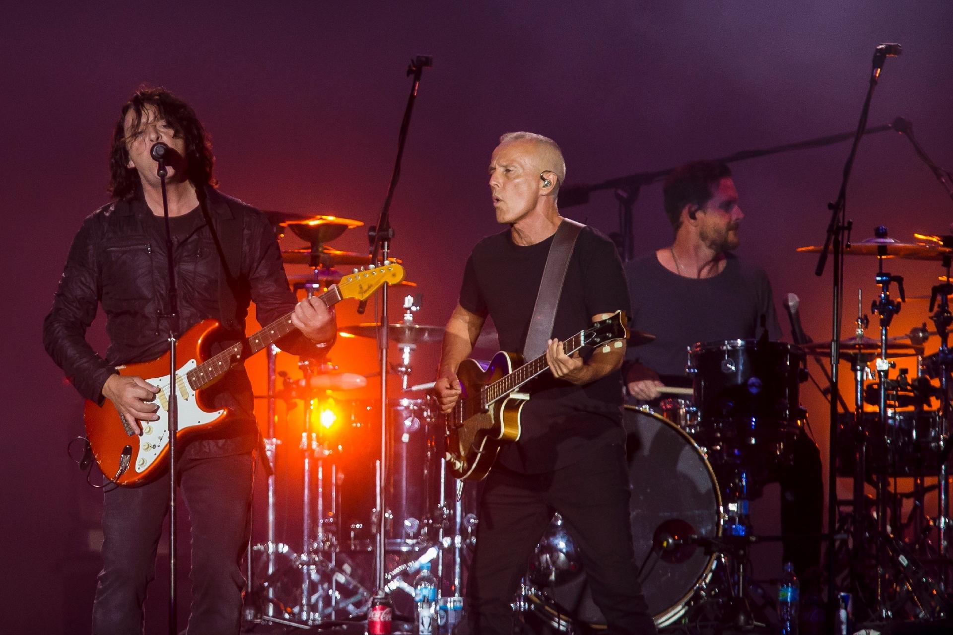 Atração do quinto dia do festival, Tears for Fears descarregou um verdadeira coletânea de hits no Palco Mundo - Bruna Prado/UOL